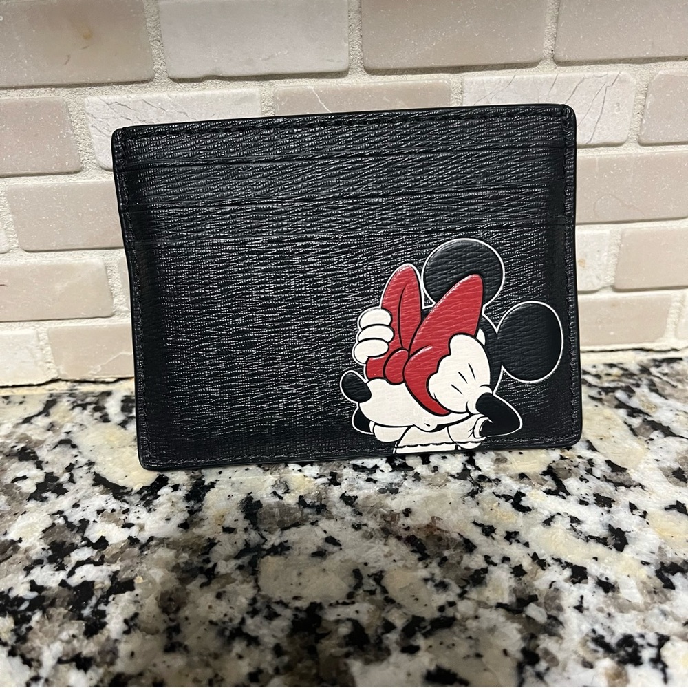 Disney Black Card Holder with Mickey Design